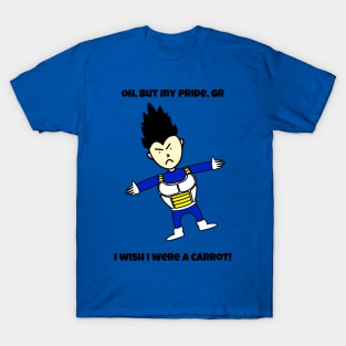 "Oh, but my pride, gr I wish I were a carrot!" Vegeta Chibi T-Shirt